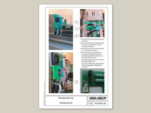 DFA 830 Montagezeichnung Closing brake kit